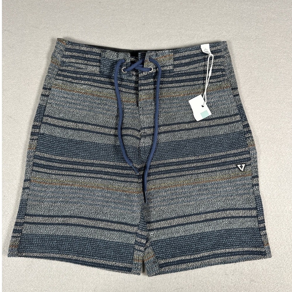 Vissla Boys Sofa Surfer Striped Knit Boardshorts Blue Grey M Youth NWT